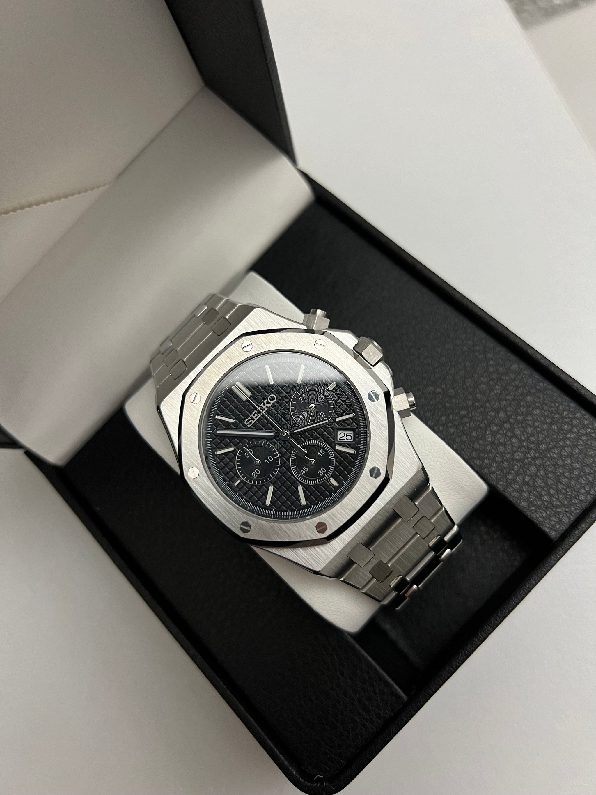 Black Royal Oak Chronograph Custom Seiko Mod (VK63)