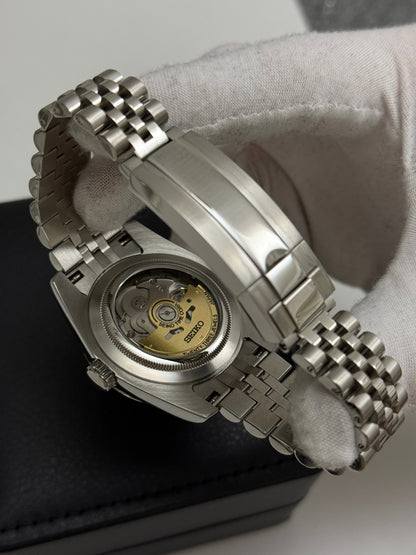 Frost White Arabic Datejust Custom Seiko Mod