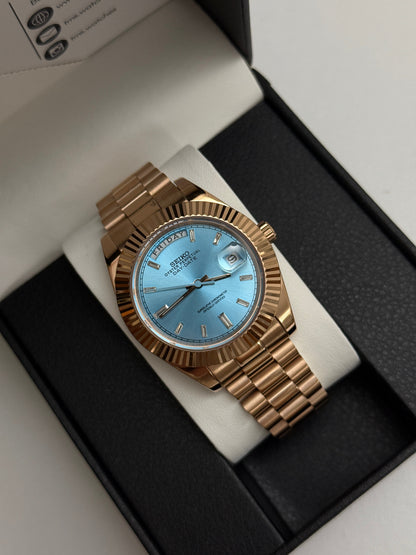 Tiffany Blue DayDate Custom Seiko Mod 39MM