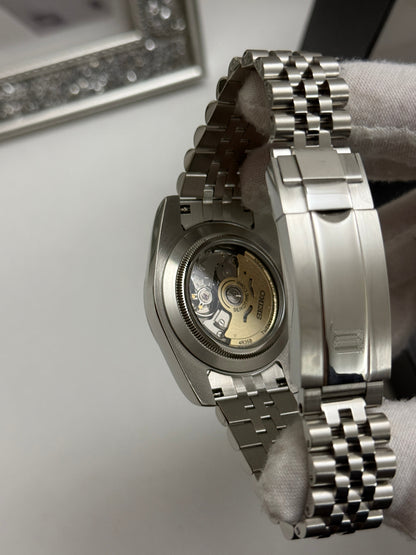 Lilac Sunburst DateJust Custom Seiko Mod