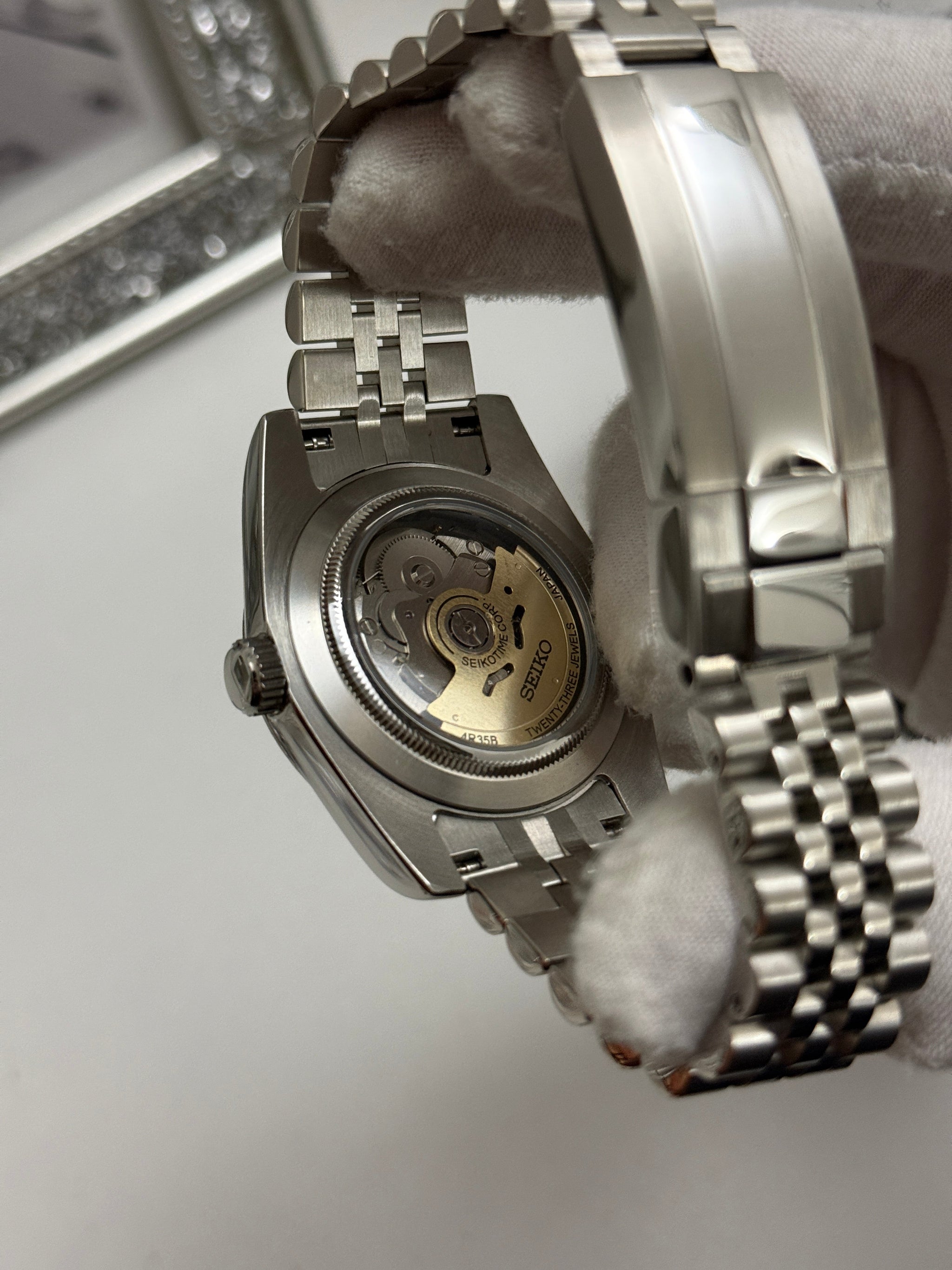Purple Sunburst DateJust Custom Seiko Mod